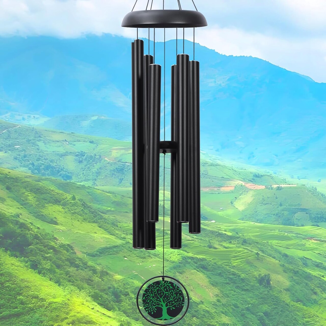 Wind Chimes for Outside Large 48'', Deep Tone Windchimes Outdoors Decor for Porch, Yard, Garden, Patio, Memorial Wind Chime for Loss of Loved One, Sympathy/Bereavement/Grief Windchime Gifts